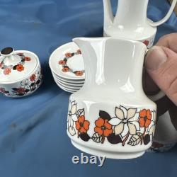Vintage 1960s Hungarian Coffee Set, Hollohaza 15 Piece Set Tea
