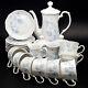 Vintage 1960s Mitterteich Bavaria Tea / Coffee Set Cups Saucers Teapot Porcelain