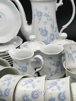 Vintage 1960s Mitterteich Bavaria Tea / Coffee Set Cups Saucers Teapot Porcelain