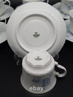Vintage 1960s Mitterteich Bavaria Tea / Coffee Set Cups Saucers Teapot Porcelain
