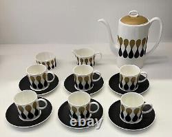 Vintage (1968) Bone China Wedgwood Susie Cooper Diablo Coffee Set