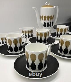 Vintage (1968) Bone China Wedgwood Susie Cooper Diablo Coffee Set