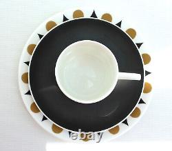 Vintage 1968 Wedgwood'Diablo' bone china coffee set. Susie Cooper design
