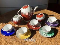 Vintage 1970 s GDR Porzellan Coffee Cups Set Made in GDR