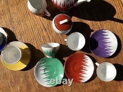 Vintage 1970 s GDR Porzellan Coffee Cups Set Made in GDR