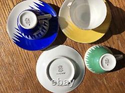 Vintage 1970 s GDR Porzellan Coffee Cups Set Made in GDR