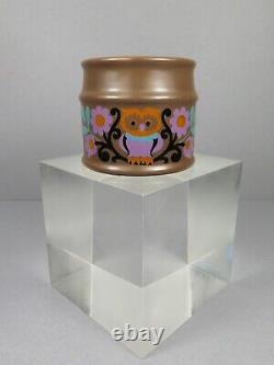 Vintage 1970's Sadler Owl Folk Art Coffee Set Coffee Pot Milk Sugar Cups Saucers