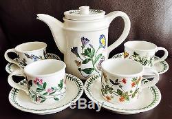 Vintage 1972 Botanic Garden Portmeirion Ironstone Coffee Set (Perfect Condition)