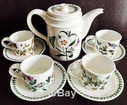 Vintage 1972 Botanic Garden Portmeirion Ironstone Coffee Set (Perfect Condition)