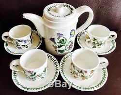 Vintage 1972 Botanic Garden Portmeirion Ironstone Coffee Set (Perfect Condition)