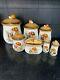 Vintage 1978 Sears And Roebuck Merry Mushroom Canister Set Excellent Condition