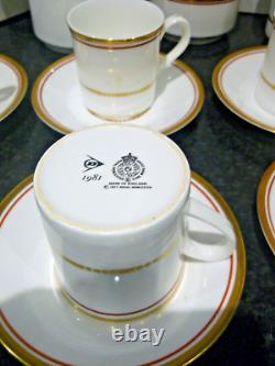 Vintage 1981 Royal Worcester Dunlop Coffee set 15 piece RARE