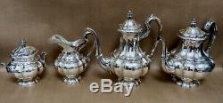Vintage 4-Piece Sterling Silver 800 Tea and Coffee Set 3,000 grams+