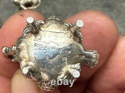 Vintage 5 pc Miniature Sterling Silver Tea Coffee Set Dollhouse Furniture Mini