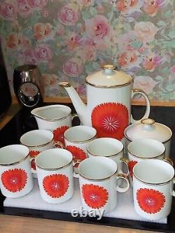Vintage 60's Retro Flower Power Coffee Set