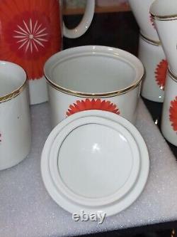 Vintage 60's Retro Flower Power Coffee Set