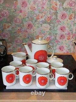 Vintage 60's Retro Flower Power Coffee Set