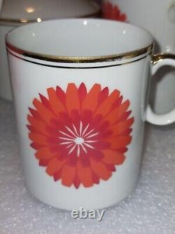Vintage 60's Retro Flower Power Coffee Set