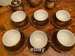 Vintage 6 Cups 6 Saucers German Bavaria Creidlitz Porcelain Coffee Set