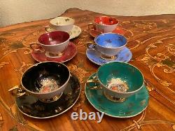 Vintage 6 Cups 6 Saucers German R Bavaria Porcelain Coffee Set
