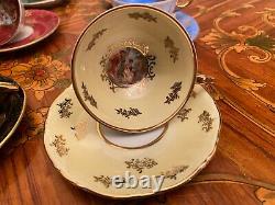 Vintage 6 Cups 6 Saucers German R Bavaria Porcelain Coffee Set