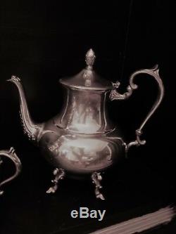 Vintage 6 Piece Silver on Copper Tea/Coffee Set