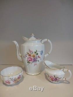 Vintage 6 Place Royal Crown Derby'posies' Coffee Set Circa 1967 Pristine Con