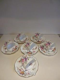 Vintage 6 Place Royal Crown Derby'posies' Coffee Set Circa 1967 Pristine Con