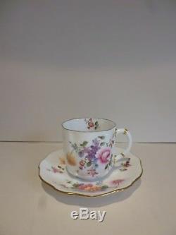 Vintage 6 Place Royal Crown Derby'posies' Coffee Set Circa 1967 Pristine Con