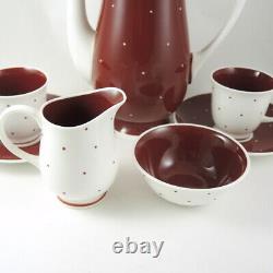 Vintage 6 person Susie Cooper 1950-1966 Polka Dot Coffee Set