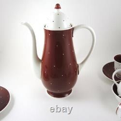 Vintage 6 person Susie Cooper 1950-1966 Polka Dot Coffee Set