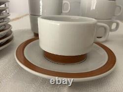 Vintage 70's Richard Ginori porcellana ariston 10x Coffee + 6x Espresso Cup Set