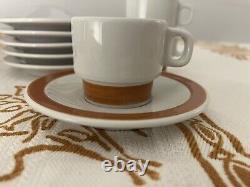 Vintage 70's Richard Ginori porcellana ariston 10x Coffee + 6x Espresso Cup Set