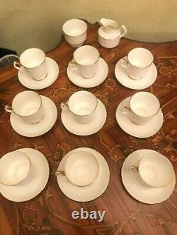 Vintage 9 cups 9 Saucers English Staffordshire Porcelain Coffee set