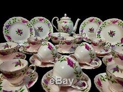 Vintage Afternoon Tuscan Tea & Coffee Set / Bone China / Lilac Time / Floral