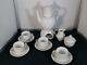 Vintage Alboth And Kaiser Bordeaux Coffee Set For 4 Romantica Pattern