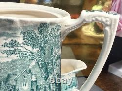 Vintage Alfred Meakin Coffee Tea Set Tintern Hand Engraved Transferware England