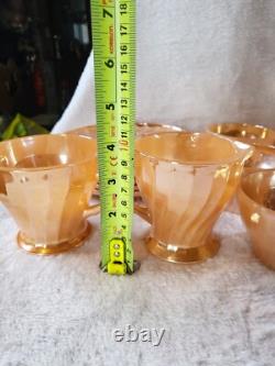 Vintage Anchor Hocking Fire King Peach Lustre Tea/Coffee Set/ 25 Pieces