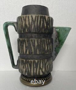 Vintage Andre Loret Sidmouth Pottery Complete Coffee Set with Coffee Pot Stand