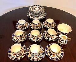 Vintage Antique Aynsley Bone China#6987 Old Imari Coffee Set & Plates(34 pieces)