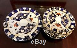 Vintage Antique Aynsley Bone China#6987 Old Imari Coffee Set & Plates(34 pieces)
