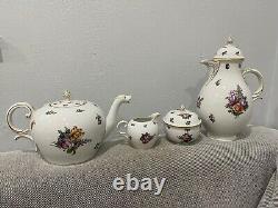 Vintage Antique German Nymphenburg Porcelain Tea / Coffee Set Service with Tray