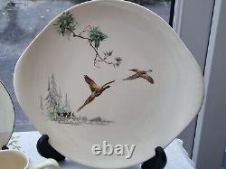 Vintage Antique Royal Doulton The Coppice Coffee Set Pot Milk Jug Pheasant 1942