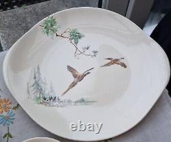 Vintage Antique Royal Doulton The Coppice Coffee Set Pot Milk Jug Pheasant 1942