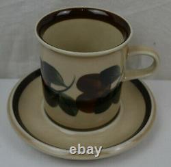 Vintage Arabia Finland Pottery Ruija 4 x Small Coffee Cup & Saucer Set 2