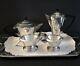 Vintage Art Deco Silver Plate (epns) Tea & Coffee Set 4 Piece