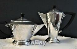 Vintage Art Deco Silver Plate (EPNS) Tea & Coffee Set 4 piece