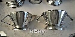 Vintage Art Deco Silver Plate (EPNS) Tea & Coffee Set 4 piece