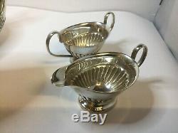 Vintage Art Deco Silver Plated Tea/Coffee Set 5 Items E H PARKIN & Co c1920-1930