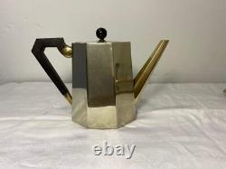 Vintage Art Deco Tea & Coffee Set with Tray Geometric Design